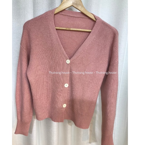 Áo cardigan len croptop tăm mịn cao cấp cổ tim V dệt kim kiểu Hàn Quốc khoác ngoài MSP430