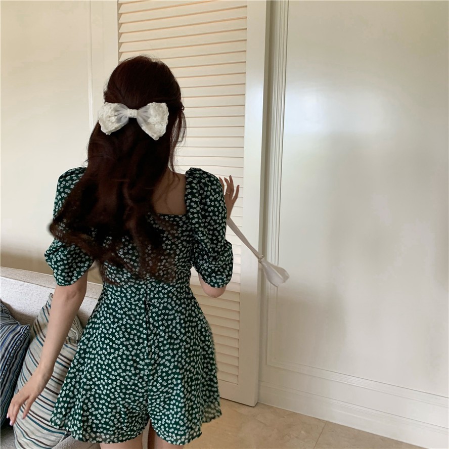 Blackpink rose Áo Liền Quần In Hoa Hồng Phối Bèo Cho Nữ | BigBuy360 - bigbuy360.vn