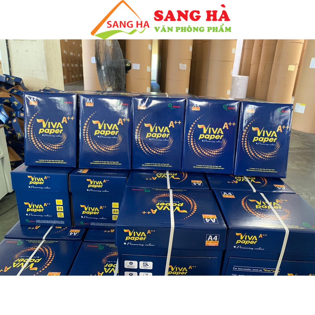 [HCM hỏa tốc] Giấy in, giấy photocopy VIVA xanh định lượng 70gsm khổ A4 - Hàng chính hãng Giấy VIVA An Hòa
