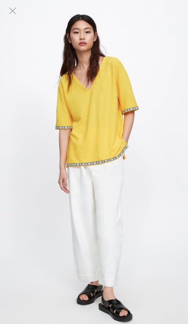(Sẵn) Áo Zara auth canh sale, 2 mầu