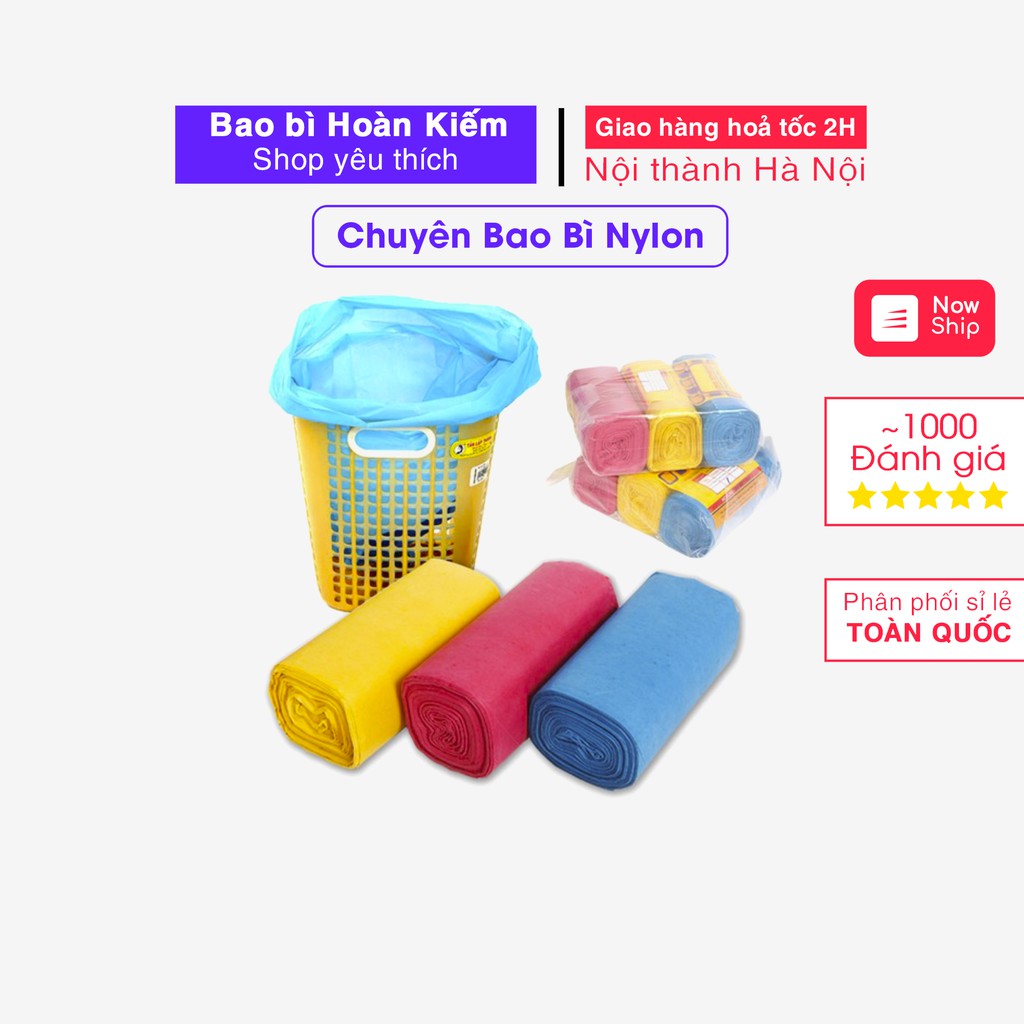 Combo 3 Cuộn Túi Rác Tự Phân Hủy Cỡ Trung 10kg - ĐỦ MÀU - 3 CUỘN/ KG