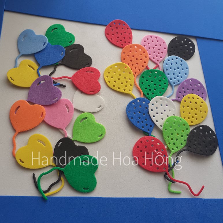 Set 20 cái bong bóng bằng giấy xốp, 2 size -Trang trí mầm non, bảng thông báo, thiệp, phong bì, bao lì xì, scrapbook