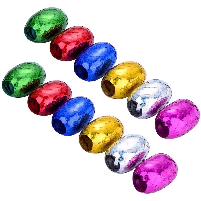 Set 6 cuộn dây ruy băng kim tuyến 10m * 0.5cm trang trí tiệc cưới