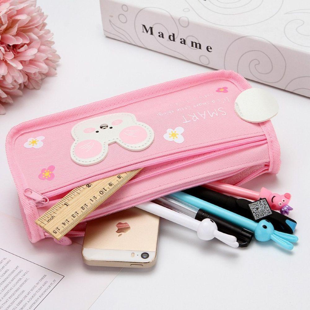 LLOYD Pencil Bag Cute Cartoon Student Stationery School Supplies Large Capacity Korean Style Stationery Bag