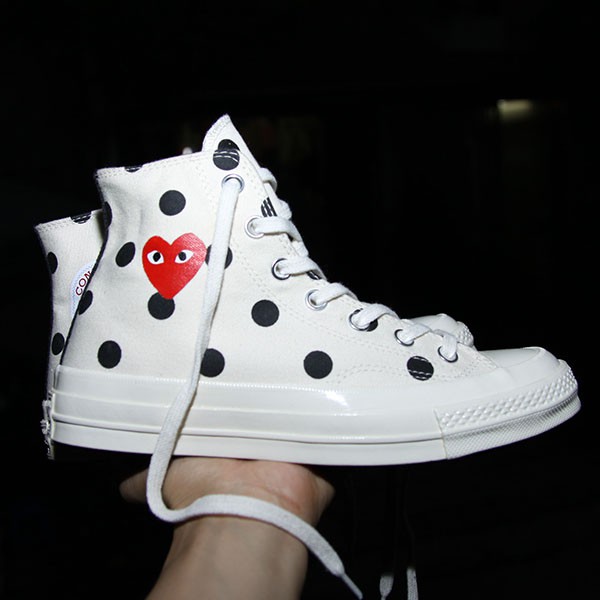 Giày Converse 1970s CDG cao cổ vải họa tiết CCVV06