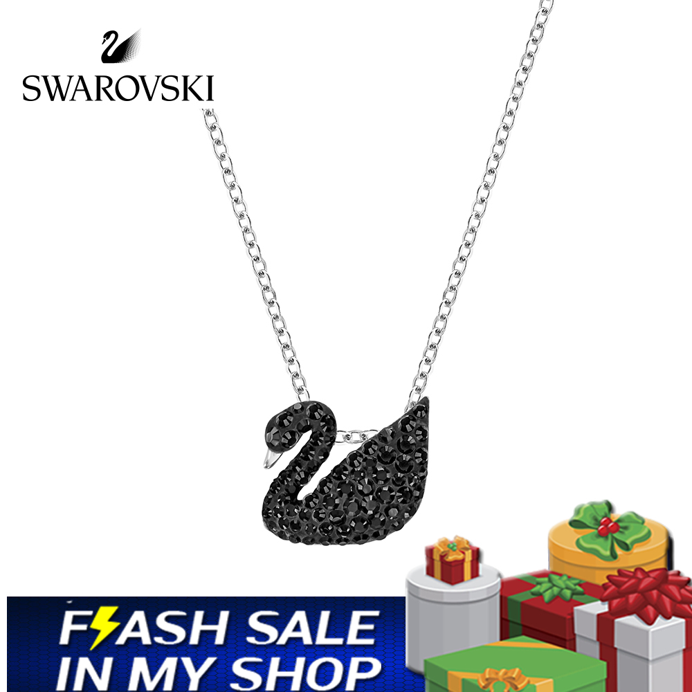 FLASH SALE 100% Swarovski Dây Chuyền Nữ ICONIC SWANThiên nga đen nhỏ FASHION Necklace trang sức đeo Trang sức