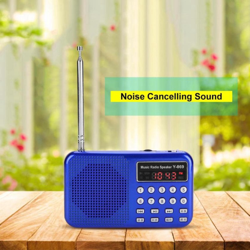 Máy radio nghe đài FM âm thanh nổi sống động có chức năng ghi âm