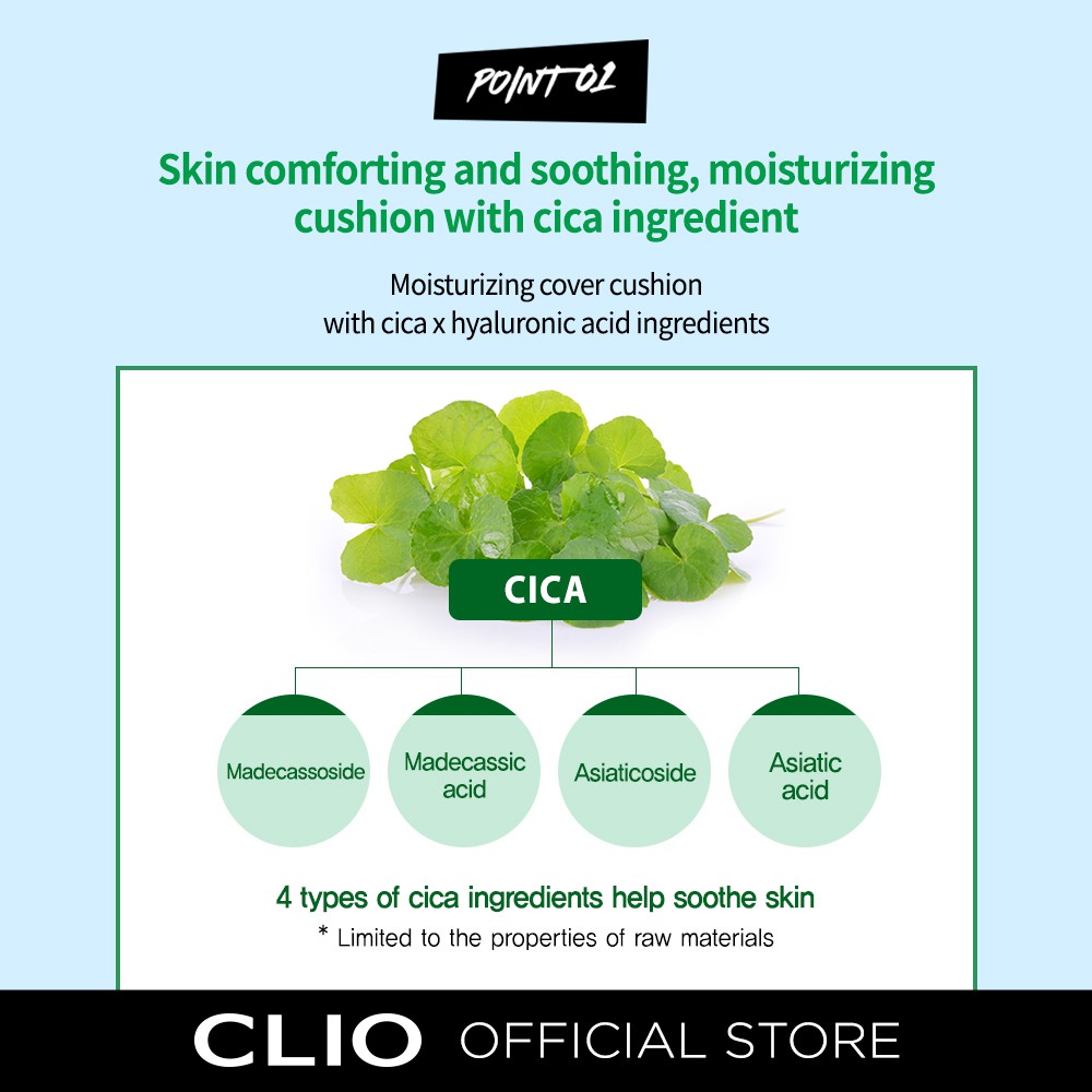 Phấn Nước CLIO Kill Cover Cica Serum Cushion SPF50 15g Kèm Lõi Thay Thế 15g | BigBuy360 - bigbuy360.vn