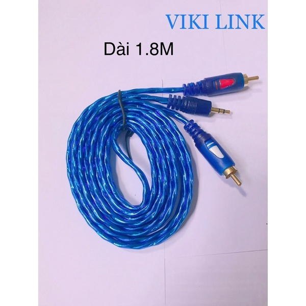 &lt;Chính hãng&gt; Dây loa AV 1 ra 2, từ jack  3,5 ra 2 chân bông sen dùng kết nối từ điện thoại, máy nghe nhạc ra loa, âm ly.