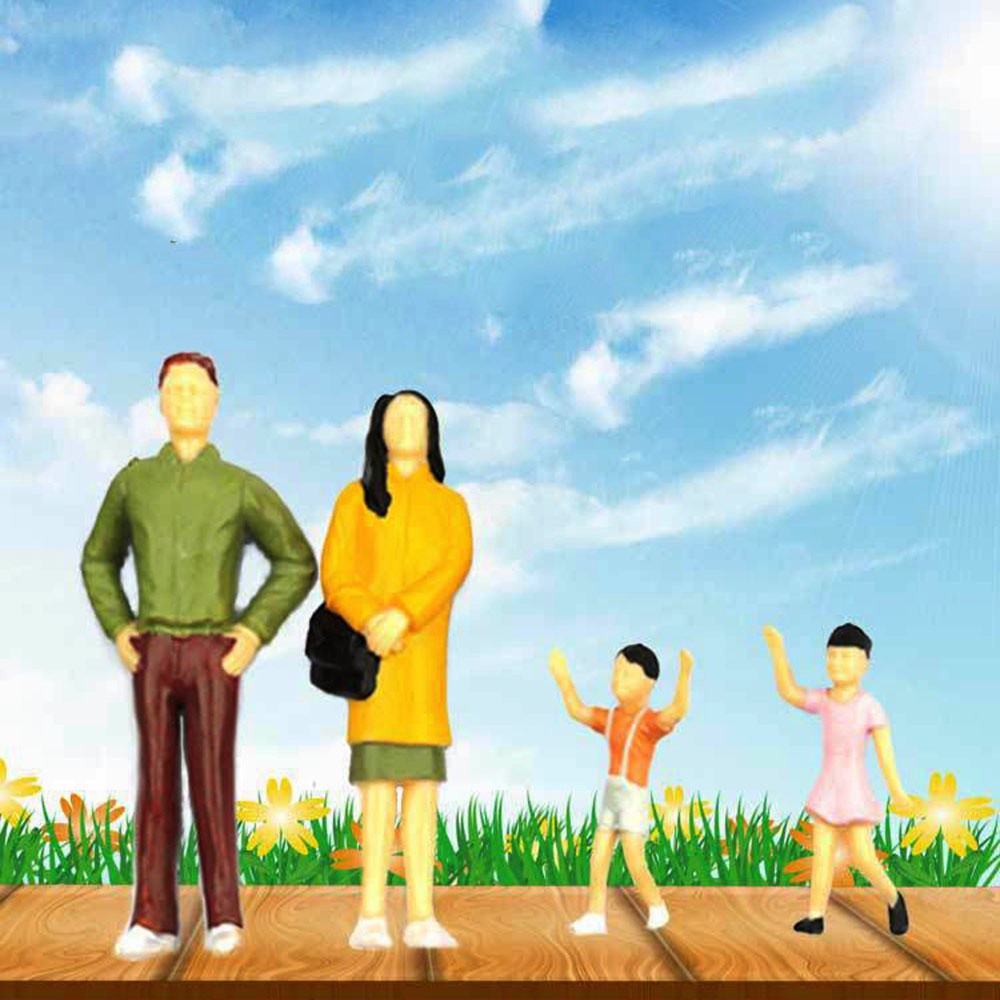 100 Mô hình búp bê người gỗ trang trí nhà búp bê tỉ lệ 1: 100/ 1: 150/ 1: 75/ 1: 50