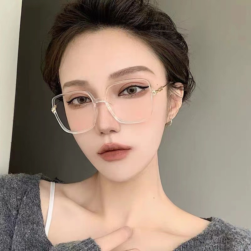 Mắt Kính Chống Tia Bức Xạ Gọng Lớn Bằng Hợp Kim Thời Trang Phong Cách Hàn Quốc