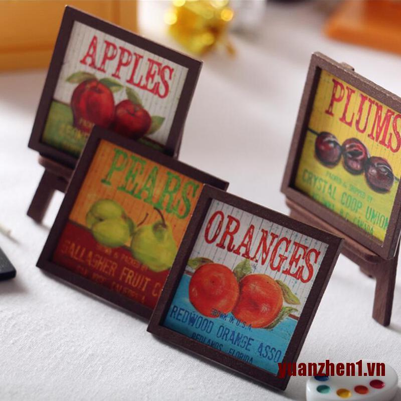 Tranh Treo Tường Hình Trái Cây Tỉ Lệ 1 / 12 Trang Trí Nhà Búp Bê