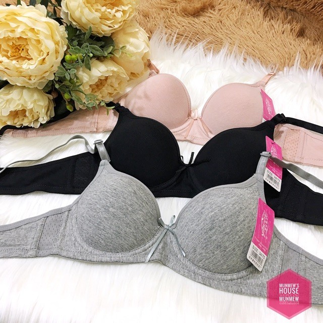 Áo Ngực- Áo Lót Cotton Có Gọng Thông Hơi Mút Vừa Nâng Đẹp