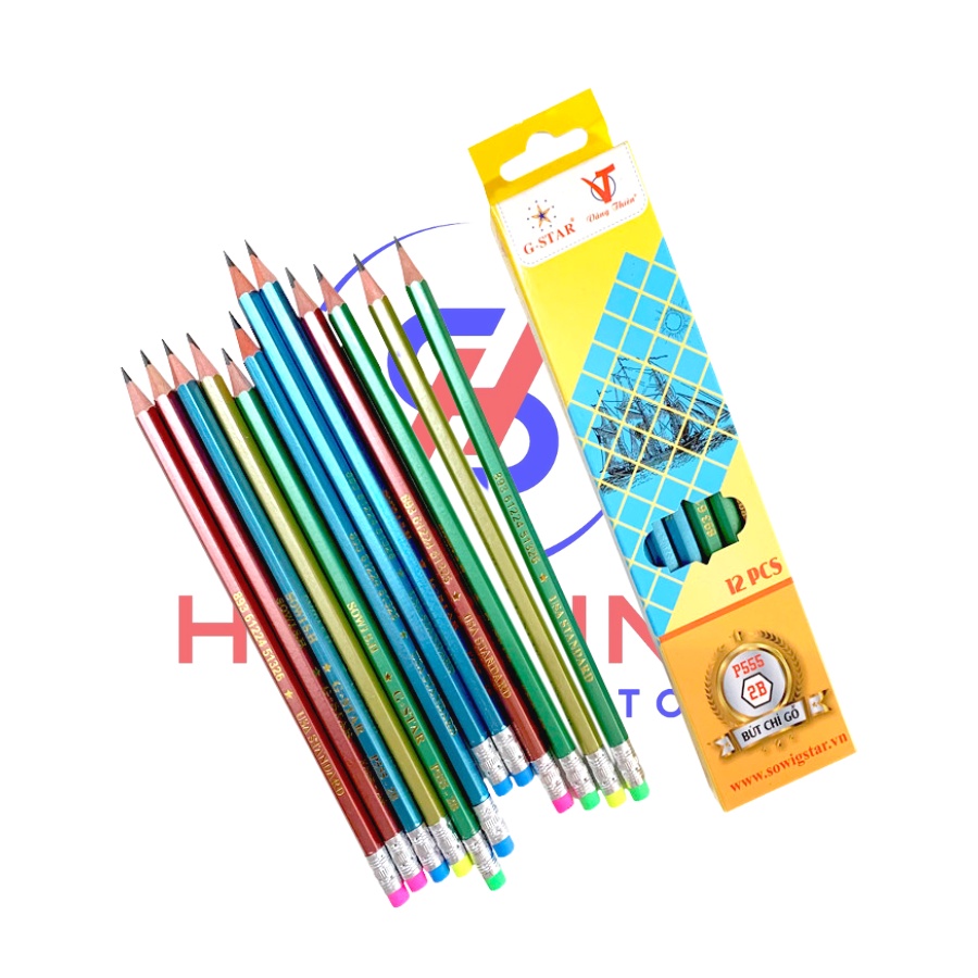 Hộp 12 Cây Bút Chì Gỗ 2B Gstar P555