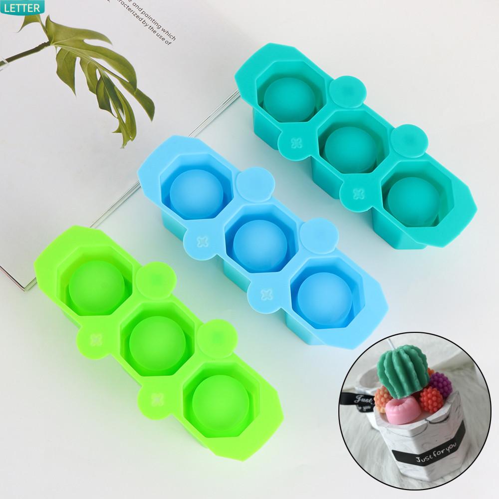 Khuôn silicone tạo hình làm bánh kẹo/đá cục hình chậu cây sáng tạo