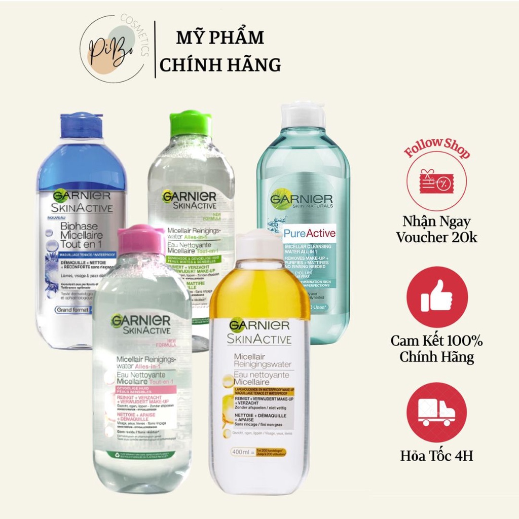 Nước Tẩy Trang làm Sạch Sâu Garnier Micellar Cleansing Water