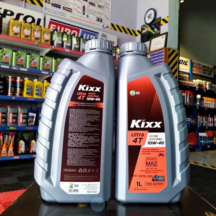 Nhớt Kixx Ultra 4T 10W40 dành cho xe số, côn tay - Nhập khẩu Hàn Quốc