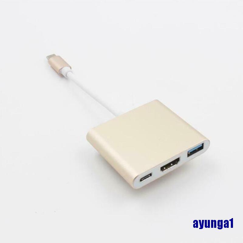 (ayunga1) Type C to 4K HDMI USB 3.0 Charging HUB Adapter USB-C 3.1 Converter For Macbook