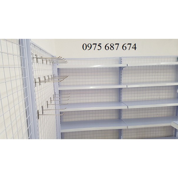 Kệ khung lưới treo phụ kiện Dài 70cm, Rộng 40cm, Cao 150cm gồm 1 sàn