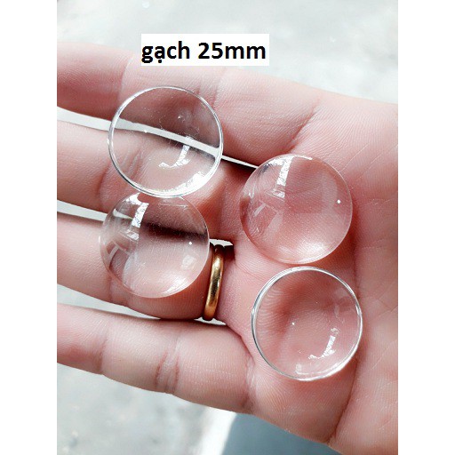 Gạch thủy tinh handmade 50 cái size 12mm tròn