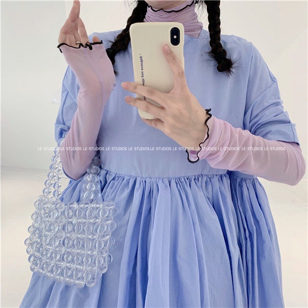 Áo Thun Mỏng Tay Dài Cổ Cao Phong Cách Thời Trang Mùa Thu Mới 2023