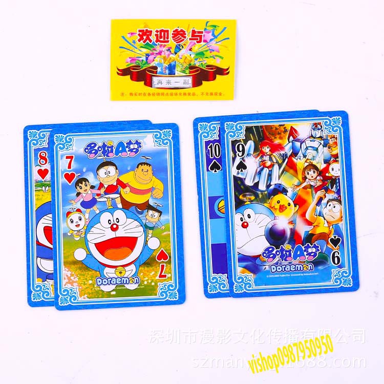 Bộ bài Tây anime doremon doraemon kéo búa bao, bộ tú poker đô rê mon 54 lá in hình anime manga dễ thương độc đáo