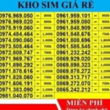 [Sim Số Đẹp] Sim Viettel 2 Cặp Gánh Đẹp Dễ Nhớ Đầu