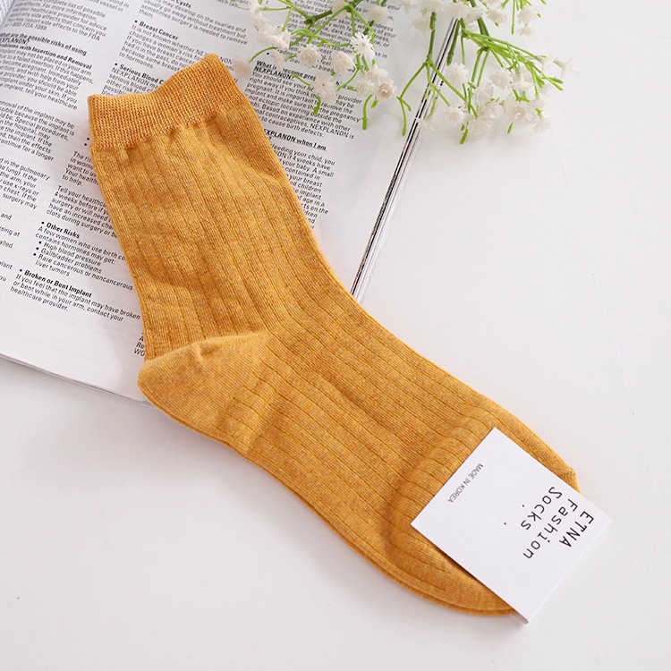Vớ Cotton Màu Sắc Retro Phong Cách Hàn Quốc Dành Cho Nữ