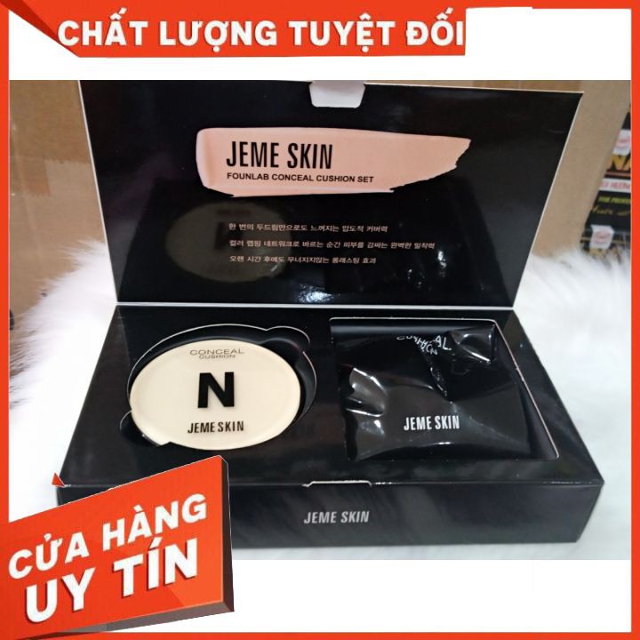 PHẤN NƯỚC JEME SKIN  FREESHIP Phấn Nước Che Khuyết Điểm Vượt Trội