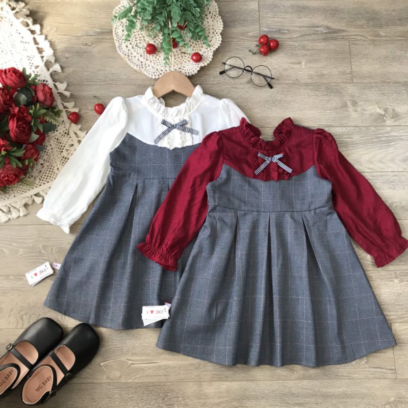 Váy đuôi cá bé gái xinh, váy dáng xuông A cho bé 16-26kg