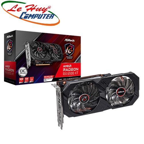 Card màn hình - VGA Asrock Radeon RX 6500 XT Phantom Gaming D 4GB OC (RX6500XT PGD 4GO)