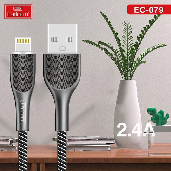 Cáp sạc nhanh Earldom EC-079 dây dù chống đứt sạc nhanh 2.4A cho điện thoại iphone