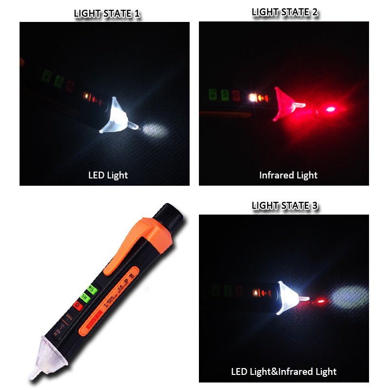 Bút Thử Điện Có Đèn laser 12-1000V Không Tiếp Xúc