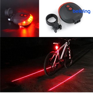 Đèn Led Cảnh Báo An Toàn Cho Xe Đạp 2 Laser + 5 Bóng Led