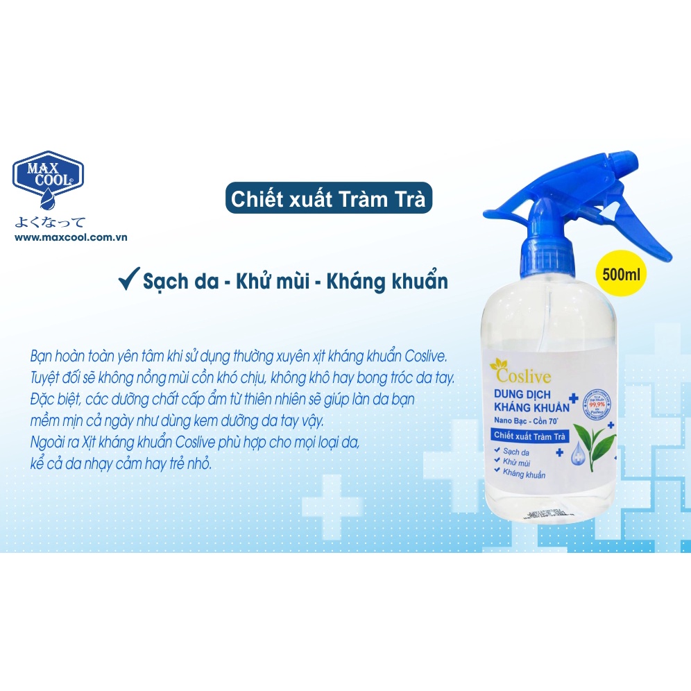 Xịt kháng khuẩn TINH DẦU TRÀM TRÀ 500ml