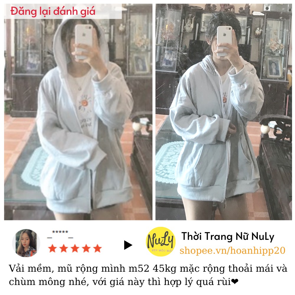 Áo Khoác Hoodie Trơn Unisex Tay Bồng Form Rộng, Chất Nỉ Ngoại Dày Dặn, Mẫu Mới - HDKK | BigBuy360 - bigbuy360.vn
