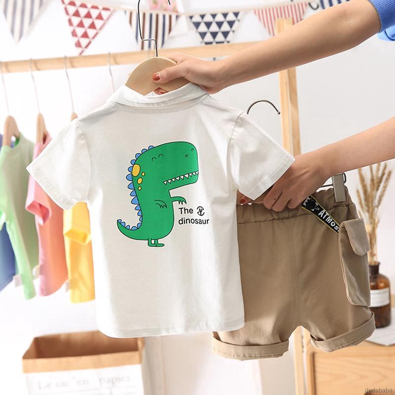 Set Áo Thun Tay Ngắn &amp; Quần Short Cho Bé Trai