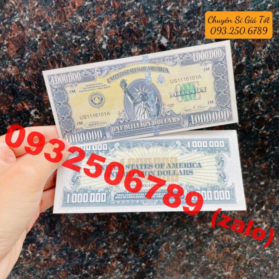 Tờ Tiền 1 Triệu Đô - usd Kỉ Niệm Lưu Niệm, Có Bảo An