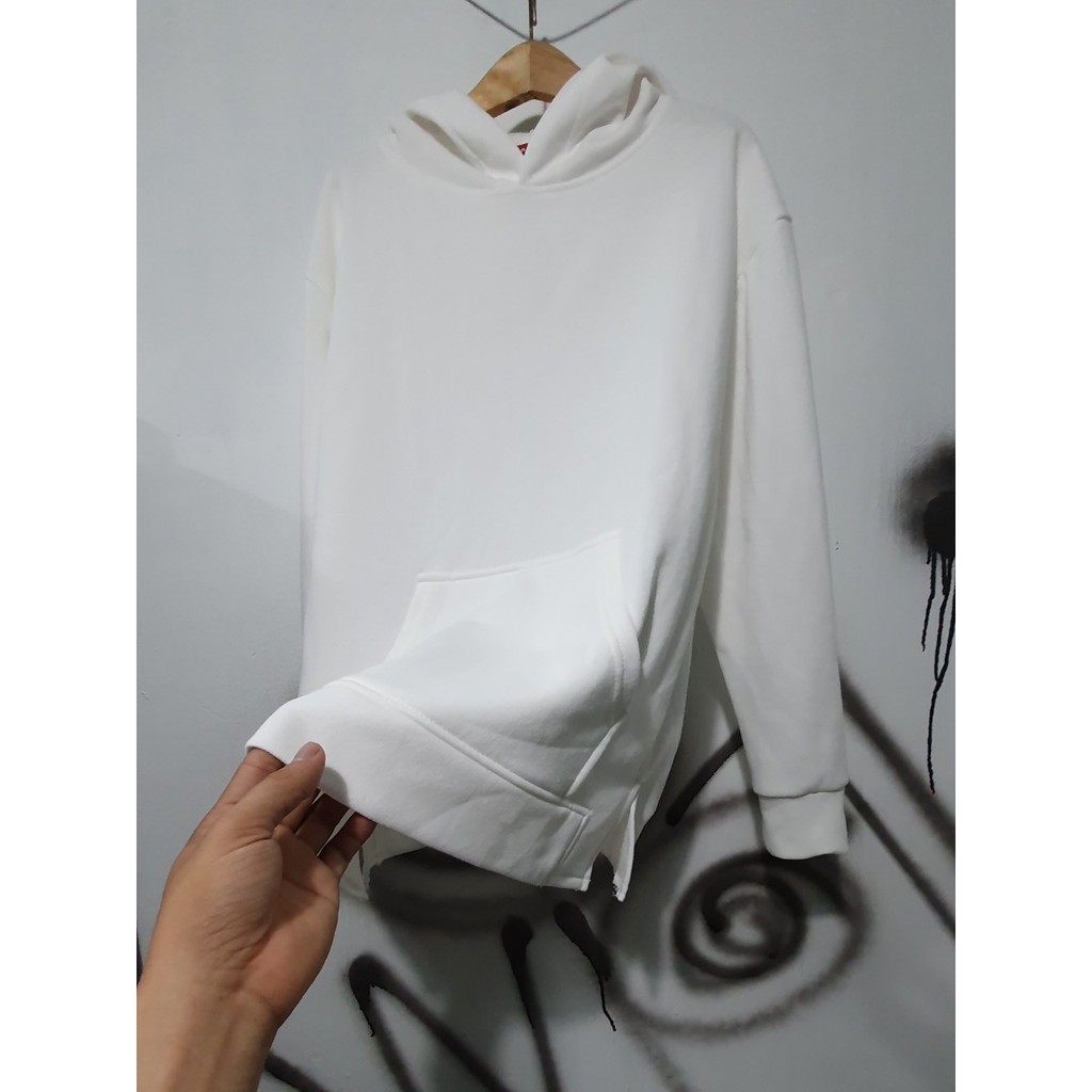 Áo khoác Hoodie Thun nỉ bông BASIC WHITE Unisex