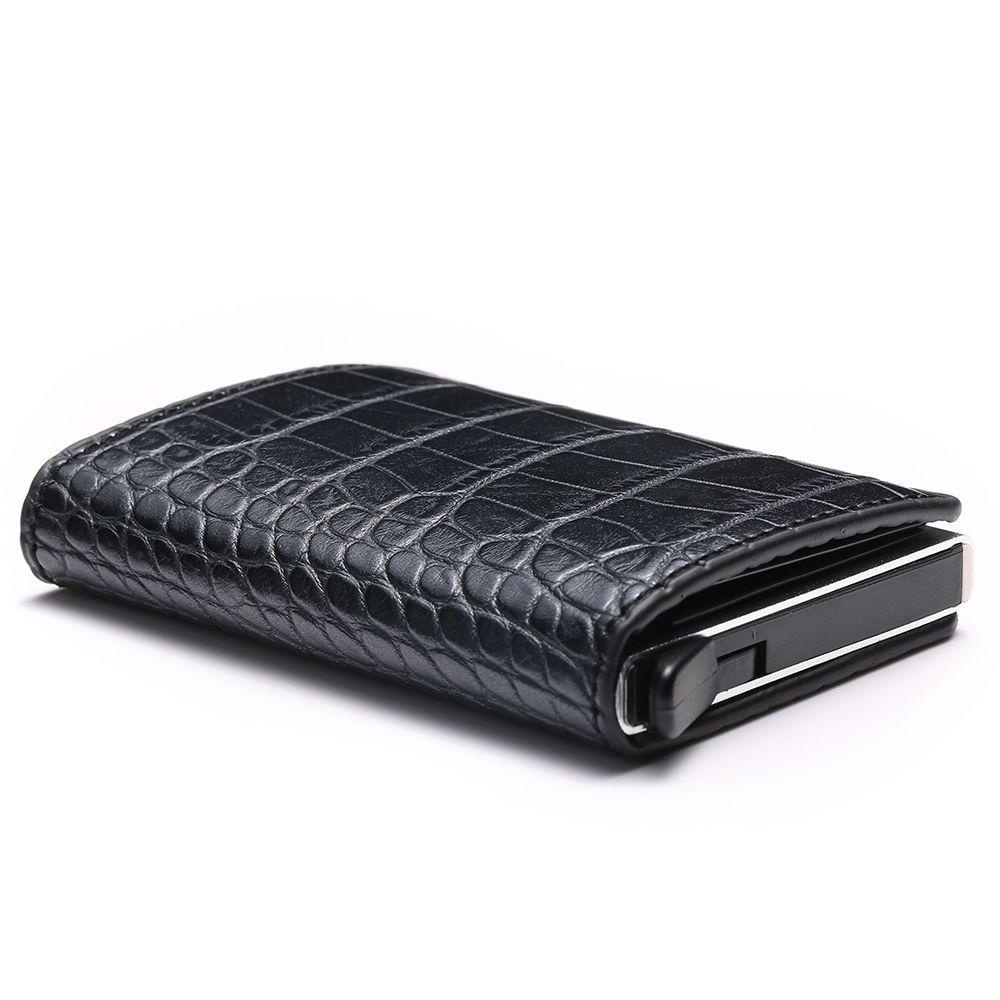 Ebinlands Ví Da PU Dạng Bật Lên Tự Động Bật Tắt RFID