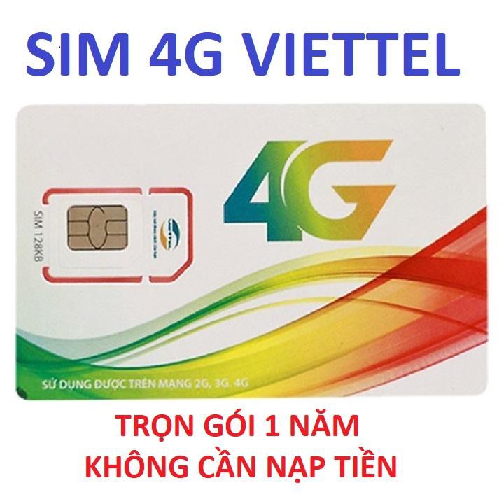 (D500 TỐC ĐỘ) Sim 4G Viettel trọn gói 1 năm, gói cước D500, 4Gb tháng CHUẨN 4G LTE