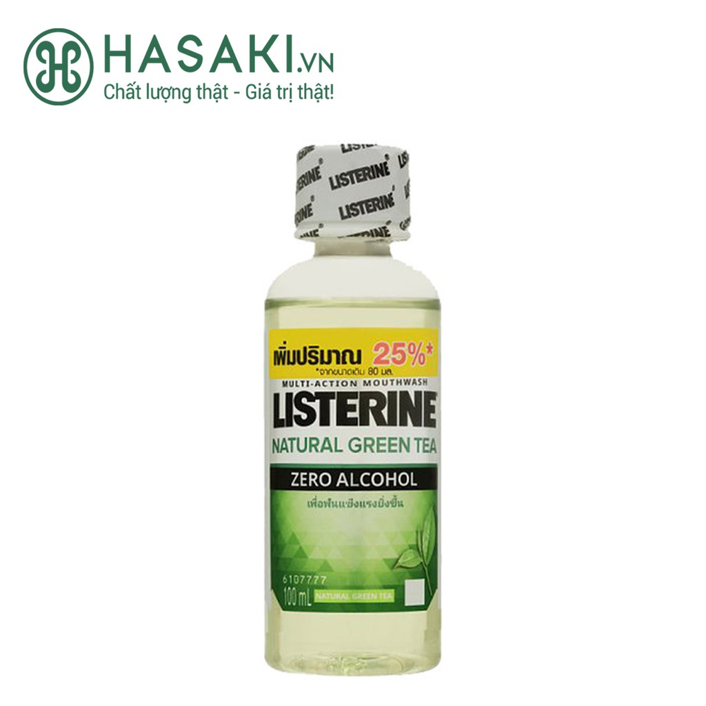 Nước Súc Miệng Trà Xanh Ngừa Sâu Răng Listerine Natural Green Tea Zero Alcohol Multi-Action Mouthwash 100ml &amp; 250ml