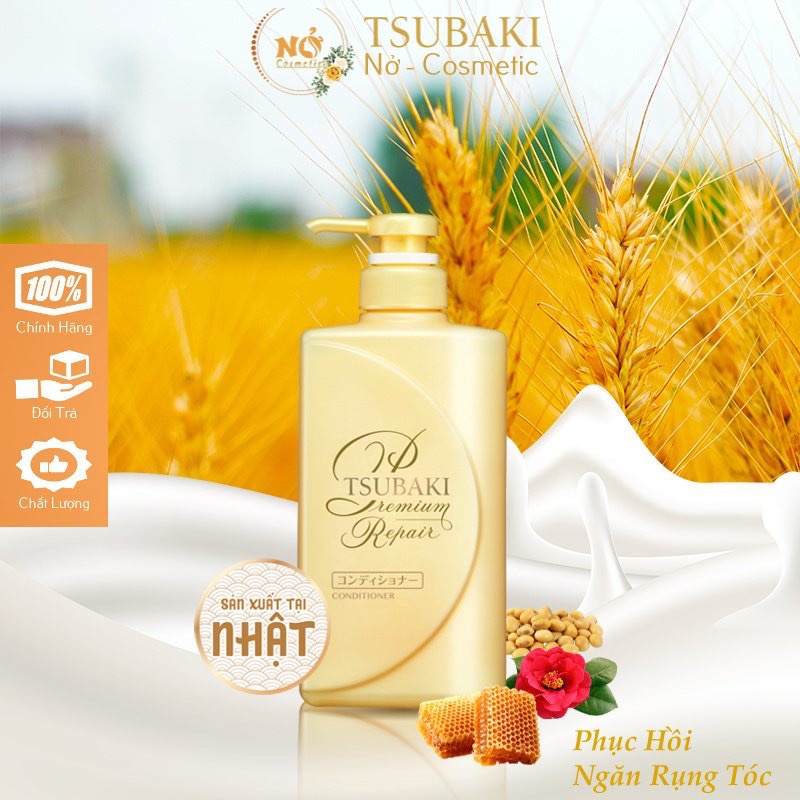 Dầu Xả Phục Hồi Ngăn Rụng Tóc TSUBAKI Premium Repair (490ml/chai) Nở cosmetic