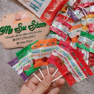 Kẹo mút hữu cơ 7 vị trái cây an toàn cho bé [date 4/2024]