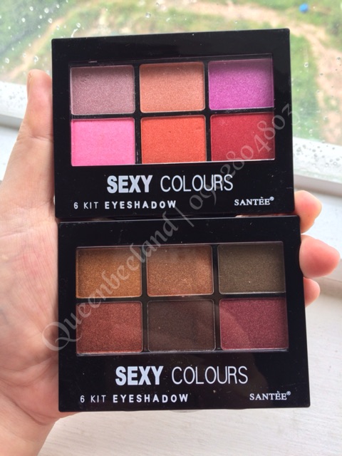 BẢNG PHẤN MẮT 6 MÀU NHŨ Santee Sexy Colors 6 Eyeshadow Kit