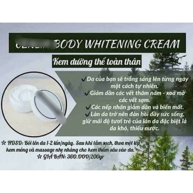 Kem dưỡng trắng body tinh thế nước Whitering Body Cream