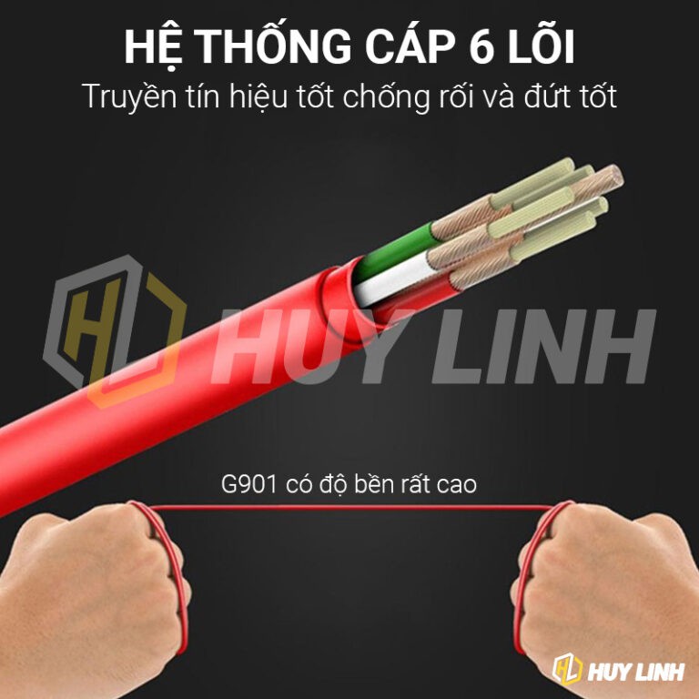 Tai nghe chơi game FPS Pubg G901 có Micro HD, chân 3.5mm - có Mic âm thanh chuẩn Stereo chuyên Game Mobile, PC /ROS/FF