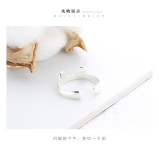 Nhẫn bạc 925 mèo cute