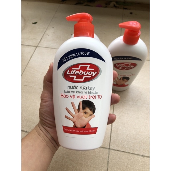 Nước rửa tay Lifebuoy bảo vệ vượt trội chai 500 gam