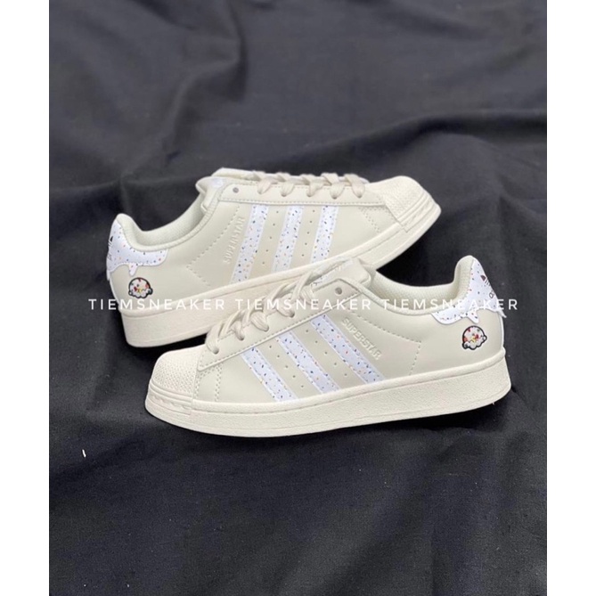 Giày thể thao das sò trắng candy hàng SC mẫu mới 2022, Giày Superstar Cloud White Mũi Sò Bản